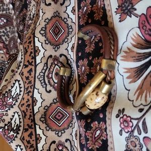 Vintage Leather/Brass Bracelet